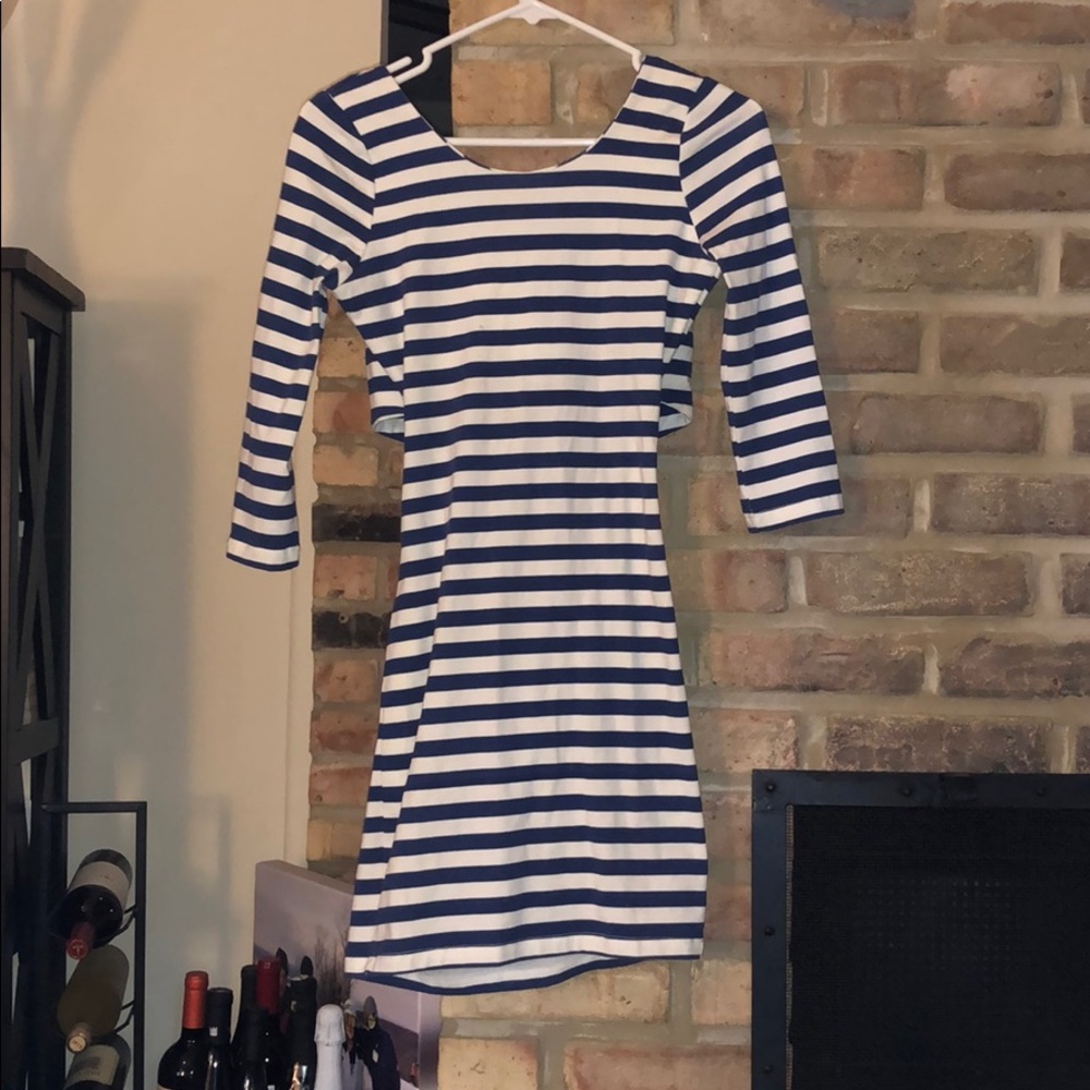 Cross back cutout dress